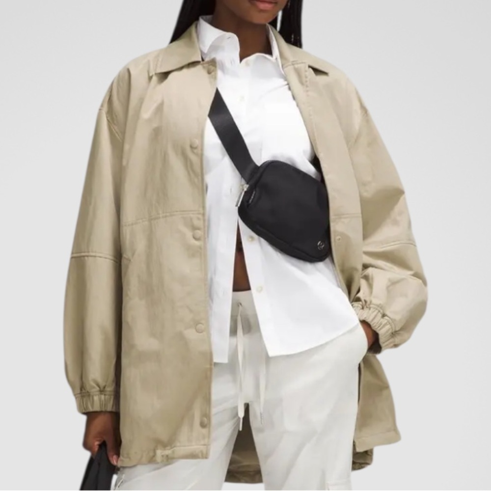 NWT Lululemon Coaches Jacket Oversized XL Tan Retail $228.00